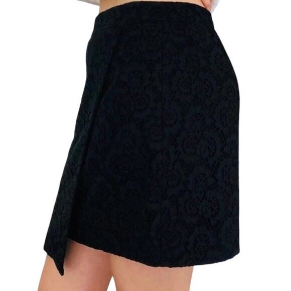 NWT MADEWELL BLACK LACE ASYMMETRICAL MINI SKIRT SIZE 6 - Picture 1 of 8
